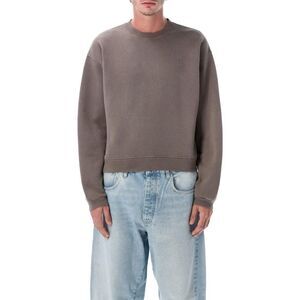 ERL Embroidered Logo Crewneck Sweatshirt Men TAUPE Sweaters & Cardigans